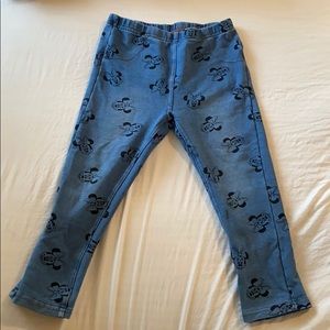 Blue leggings with Minnie print